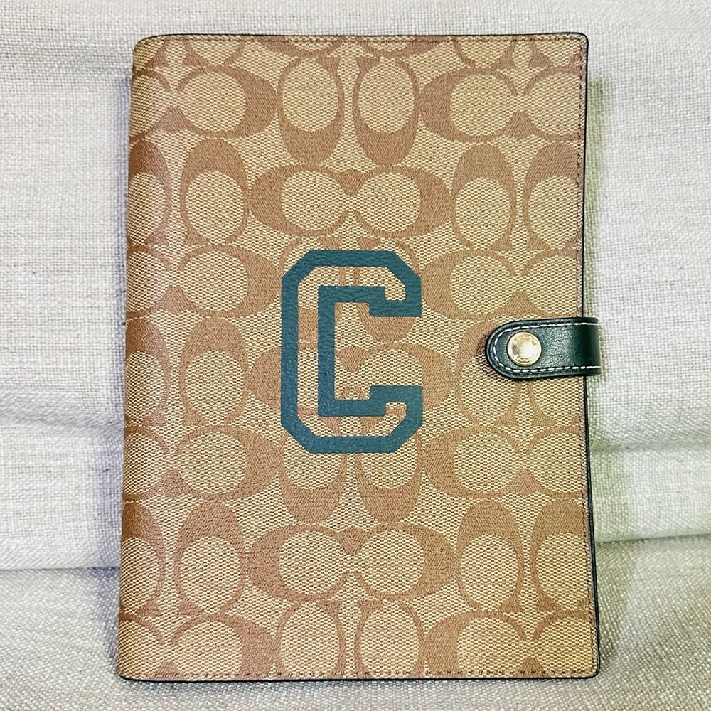 Coach monogram canvas lined notebook and cover - Picture 2 of 5